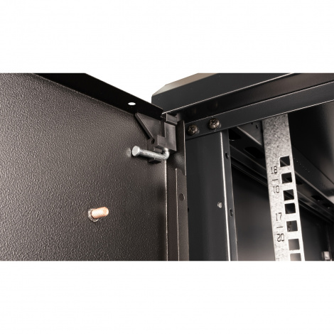 Шкаф 19" телекоммуникационный настенный, 18U 901x600х600 мм, дверь металл,черный